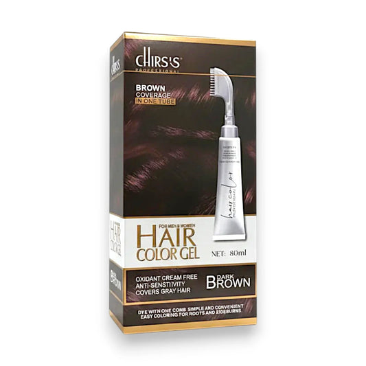 chirss hair color gel dark brown 3.0 80ml p.r.c.