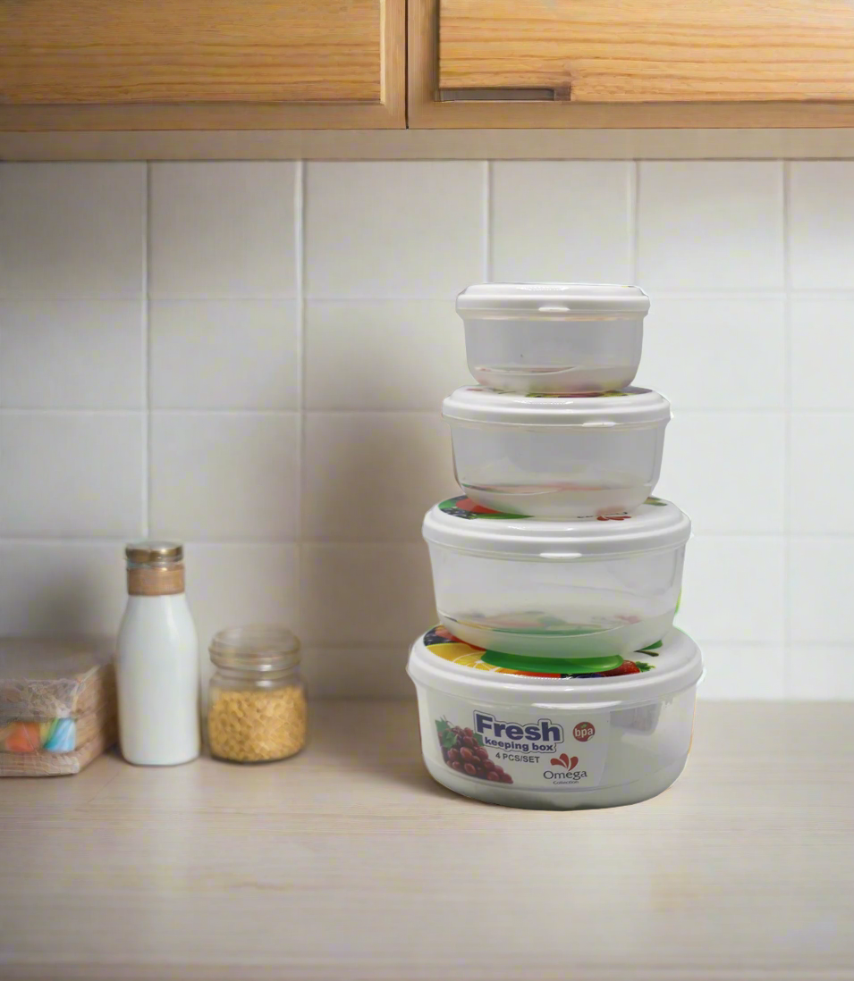 plastic box 4in1 small round pak fresh keeping