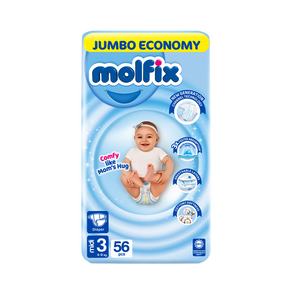 molfix diaper jumbo midi m-3 56pc